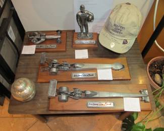 1990s Pewter Drag Racing Sculptures Signed by "Big Daddy" Don Garilits 