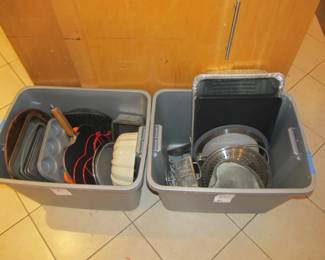 Metal bakeware ready to go
