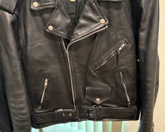 1980s "Venice Rock" leather motorcycle jacket size 42 in very good condition