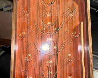 Handmade wooden pinball/plinko board