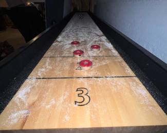 Shuffleboard table, top-view
