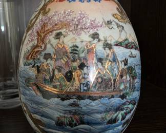 Satsuma style porcelain egg