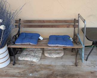 One of 2 Antique benches 
