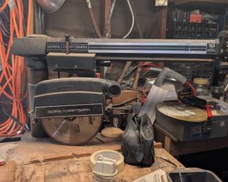 Saw with craftsman tool chest