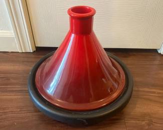 Red Le Creuset Moroccan Tagine