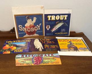 Vintage Apple Crate Labels