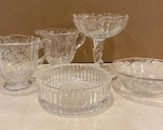 Waterford Ashtray With Fostoria Glassware