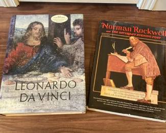 Huge Leonardo Da Vinci Art Book with Norman Rockwell  Saturday Evening Post Book