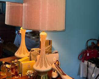 MCM Modern lamp & shoe & purse set