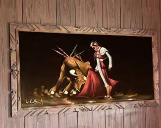 matador velvet painting large wall art