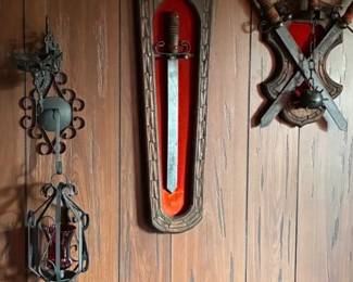 medeival art daggers 1970s decor
