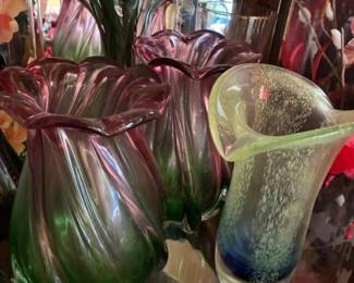 handblown glass vases