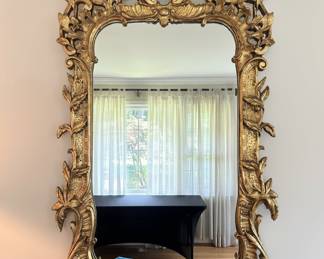 Ornate Giltwood Rococo Style Mirror