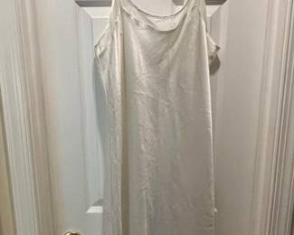 Vintage White Satin Slip