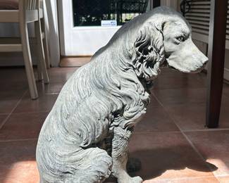 Vintage Concrete Cocker Spaniel Statue