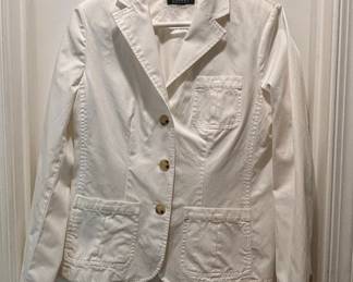 Ralph Lauren White Cotton Blazer