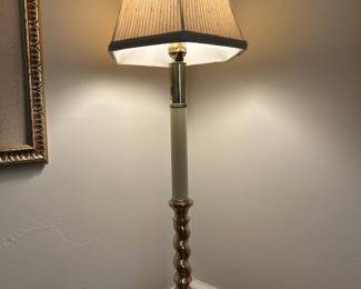 Vintage Stiffel Brass Twisted Column Floor Lamp