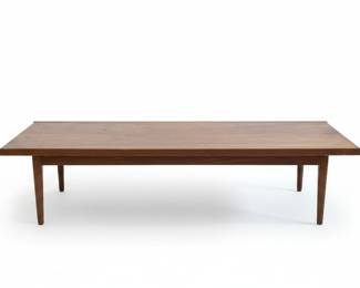 Kipp Stewart for Drexel Declaration Mid Century Walnut Coffee Table