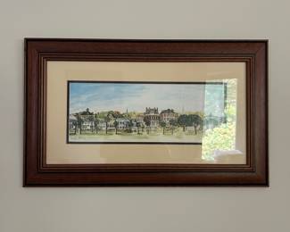 South Battery, Charleston, S.C. Watercolor Print by E. Chiaramonte