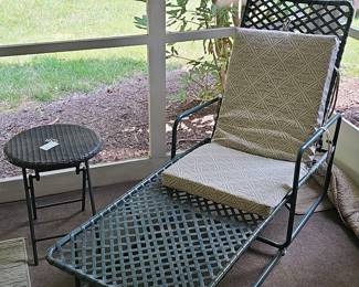 Chaise Lounge with Side Table