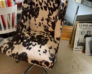 Cow print office chair