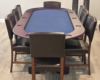 Showdown Poker Tables Oval Poker Table with Chairs
