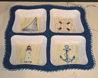 Cynthia Coulter Home Designs .Inch Nautical Section Melamine Tray  