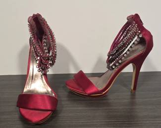 Zigi Soho Rhinestone Embellished Satin Stiletto Heels