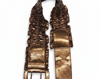 Miss Sixty Metallic Bronze Ruffled Belt