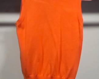 Zara Orange Knit Sweater Vest
