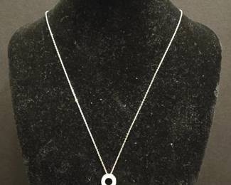 Sterling Silver Circle Pendant Necklace
