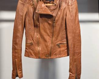 Zara Trafaluc Authentic Leather Moto Jacket