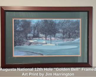 Augusta National th Hole Golden Bell Framed Art Print by Jim Harrington