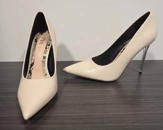 Zara PointedToe Pumps with Transparent Stiletto Heel