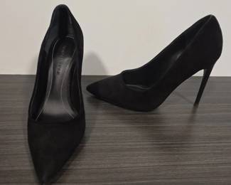Kendall Kylie Black Suede PointedToe Stiletto Pumps
