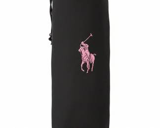 Polo Ralph Lauren Black Canvas Tote Bag Pink Big Pony