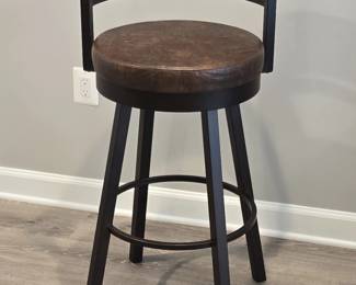 Amisco Madrid Faux Leather Swivel Bar Stool