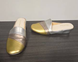 Daniel Green Denise Metallic Wedge Slippers