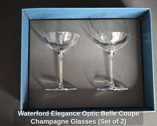 Waterford Elegance Optic Belle Coupe Champagne Glasses Set of  fourth image
