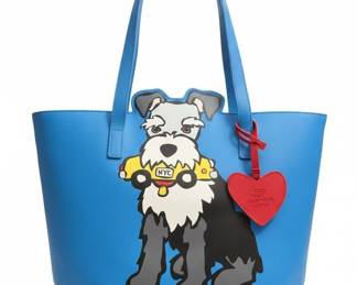 Marc Tetro Schnauzer NYC Taxi Tote Bag