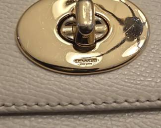 Coach Pebble Leather Turnlock Crossbody Bag fourth image
