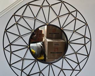Geometric Sunburst Wall Mirror
