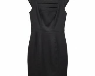 French Connection Cutout Neckline Black Sheath Dress