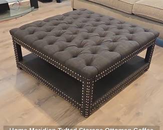Home Meridian Tufted Storage Ottoman Coffee Table
