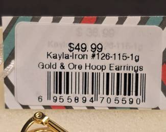 Starfish Project Kayla Gold  Ore Hoop Earrings second image