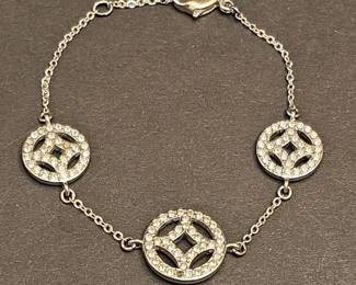 Swarovski Crystal Pav Charm Bracelet