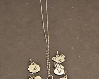 BT Character Interchangeable Charm Necklace Set