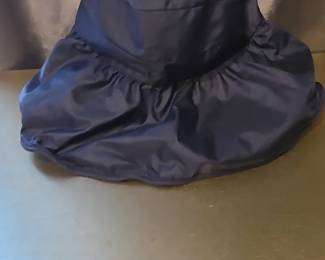 Navy Blue Wide Brim Sun Hat with Ruffled Brim