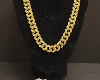 Adornia Pave Crystal Cuban Link Necklace