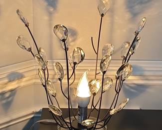 Crystal Floral Accent Table Lamp second image
